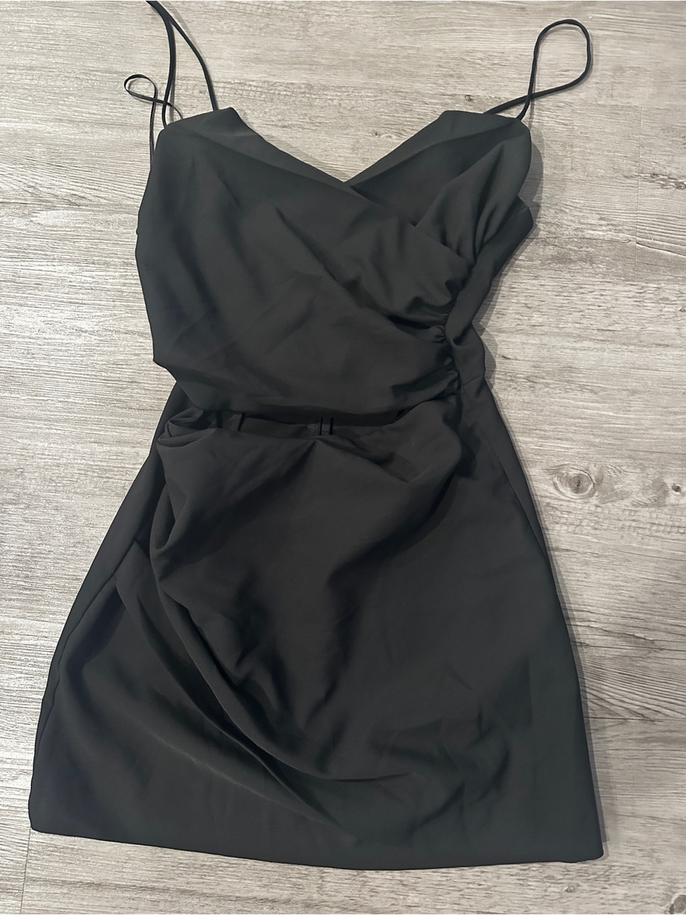 Black Strap Mini Dress